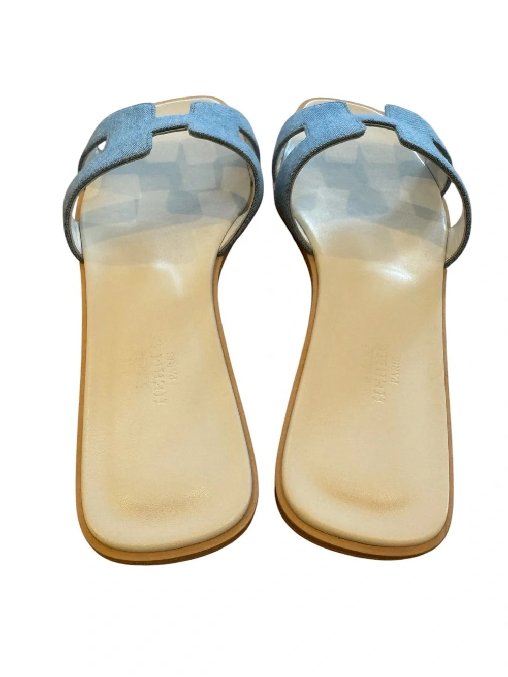 Hermes Oran Sandals in Bleu Clair NWOT